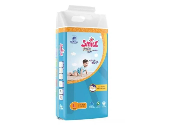 Smile Pants Diaper Family Pack-L (9-14kg) 34 pcs