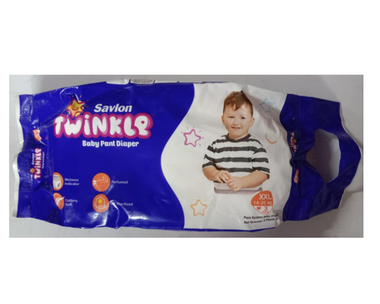 Savlon Twinkle Baby Pant Diaper Mini Pack XXL Size-3Pcs, C-859