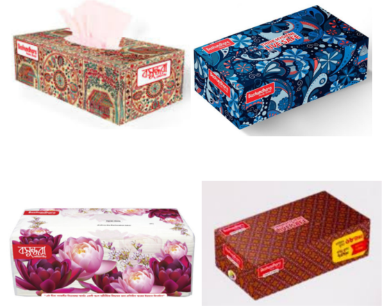 Bashundhara Facial Tissue 100X2 ply - (Perfumed), 8565.8-75