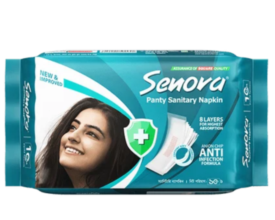 Senora Sanitary Napkin Regular Pack (Panty System) 10piece, 2822