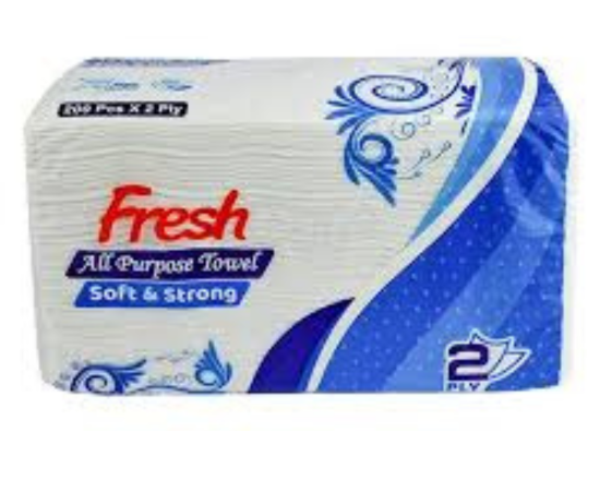 Fresh All-Purpose Towels Tissue 2-Ply (200 Count)-9649