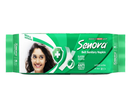 Senora Belt Sanitary Napkin (4+1)pads, 7277